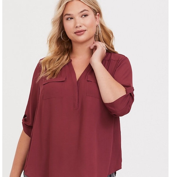 Torrid Tops - 🆕⬇️NWT Torrid Harper- Georgette pullover blouse